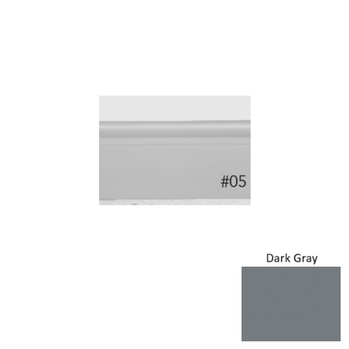 Pinnacle Plus Rubber #05 Contrive Dark Gray Coil Wall Base 1
