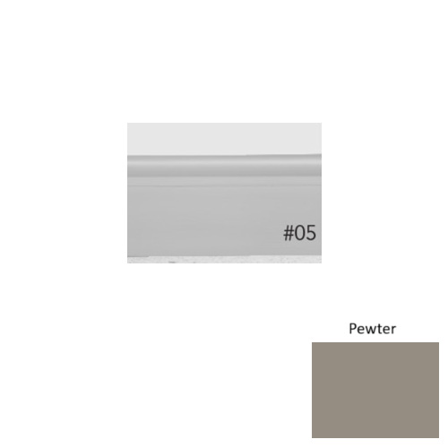 Pinnacle Plus Rubber #05 Contrive Pewter Coil Wall Base 1