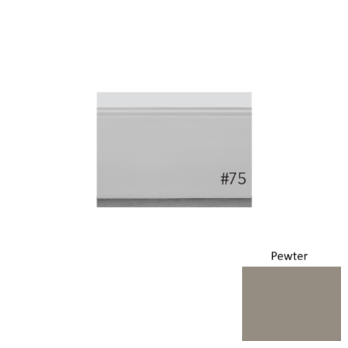 Pinnacle Plus Rubber #75 Level Pewter Wall Base 1