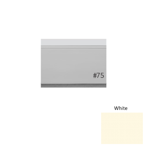 Pinnacle Plus Rubber #75 Level White Wall Base 1