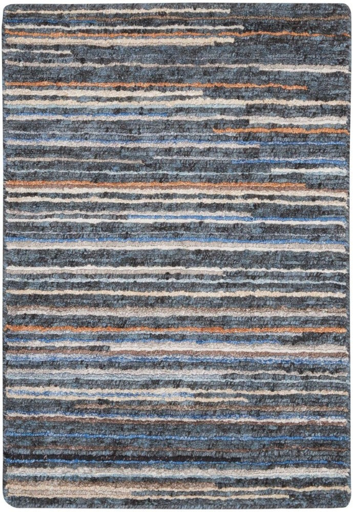 Nourison Plateau PAE01 Blue 2 Ft x 3 Ft Area Rug | Lowest Price — Stone ...