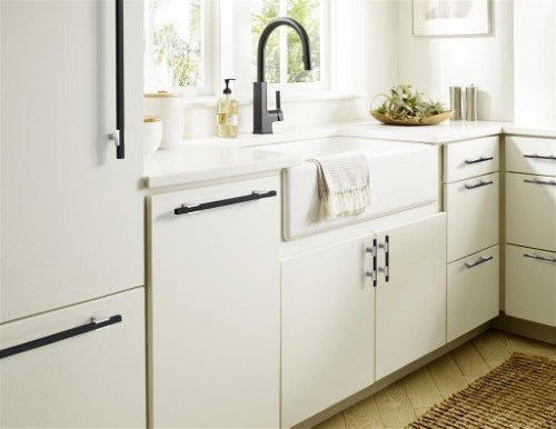 Urbanite Zinc & Aluminum Polished Chrome / Brushed Matte Black Appliance Pull 8