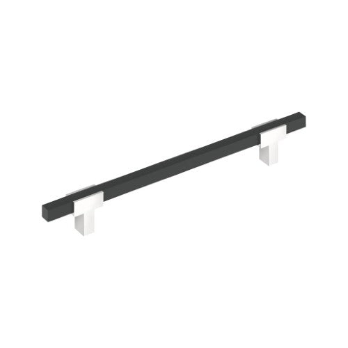 Urbanite Zinc & Aluminum Polished Chrome / Brushed Matte Black Appliance Pull 1