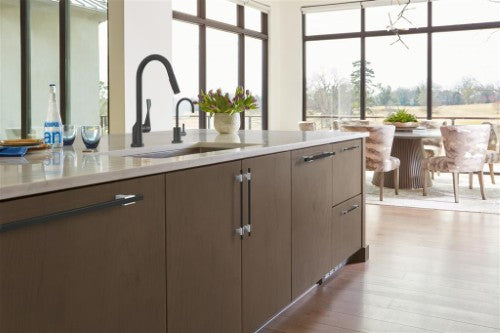 Urbanite Zinc & Aluminum Polished Chrome / Brushed Matte Black Appliance Pull 7