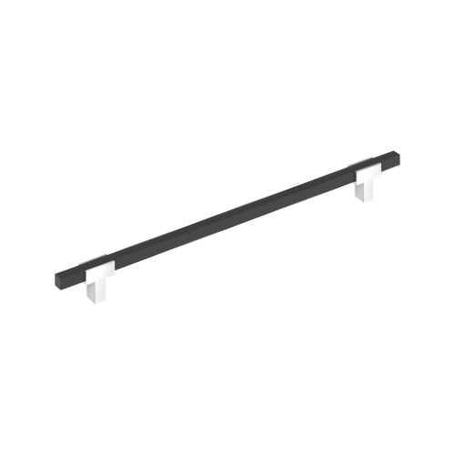 Urbanite Zinc & Aluminum Polished Chrome / Brushed Matte Black Appliance Pull 2