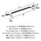 Urbanite Zinc & Aluminum Polished Chrome / Brushed Matte Black Cabinet Pull 13