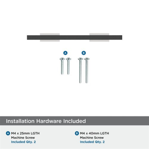 Urbanite Zinc & Aluminum Polished Chrome / Brushed Matte Black Cabinet Pull 15