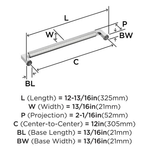 Balata Zinc Polished Chrome Appliance Pull 3