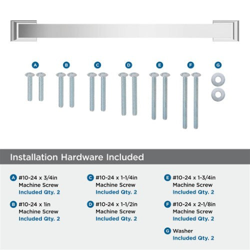 Candler Zinc Polished Chrome Appliance Pull 8