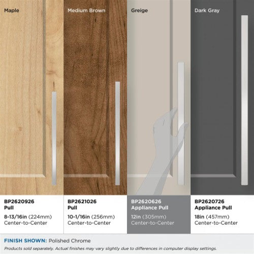 Cyprus Zinc Polished Chrome Appliance Pull 8