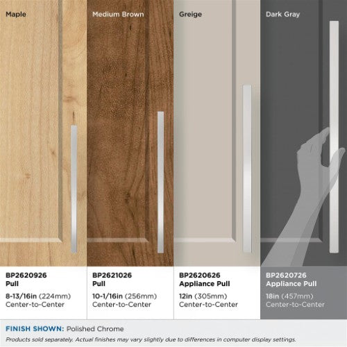 Cyprus Zinc Polished Chrome Appliance Pull 9