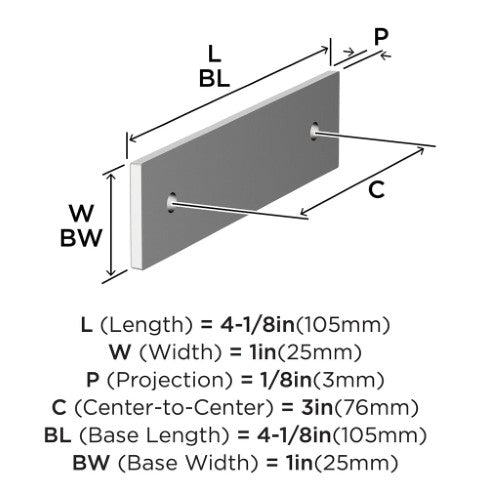 Ladera Zinc Polished Chrome Cabinet Backplate 16