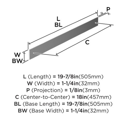 Ladera Zinc Polished Chrome Cabinet Backplate 12