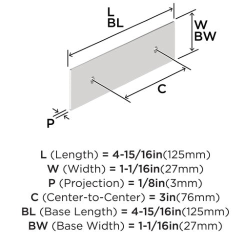 Maymont Zinc Polished Chrome Cabinet Backplate 12