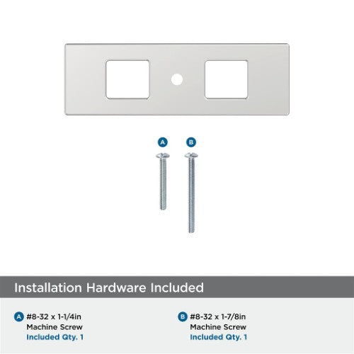 Medora Zinc Polished Chrome Cabinet Backplate 3