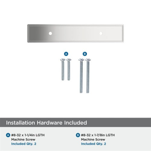 Thoreau Zinc Polished Chrome Cabinet Backplate 17
