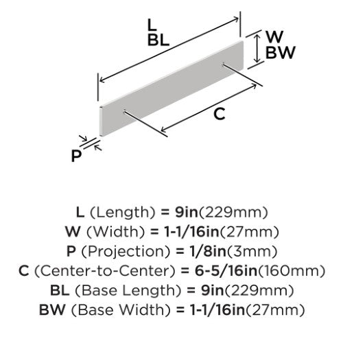 Thoreau Zinc Polished Chrome Cabinet Backplate 12