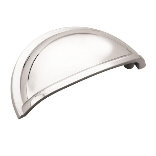 Cup Pulls Zinc Polished Chrome Cabinet Pull 1