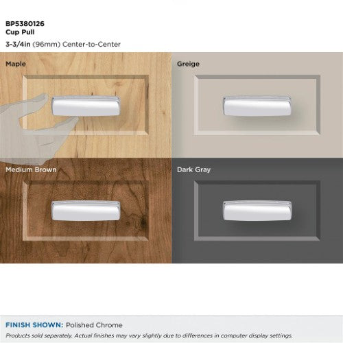 Kane Zinc Polished Chrome Cabinet Pull 5