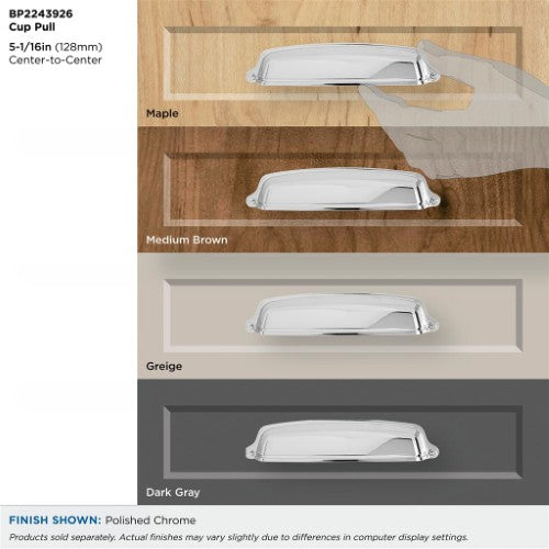 Stature Zinc Polished Chrome Cabinet Pull 7