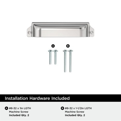 Haven Zinc Polished Chrome Cabinet Pull 3