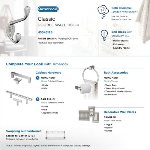 Noble Zinc Polished Chrome Hook 5