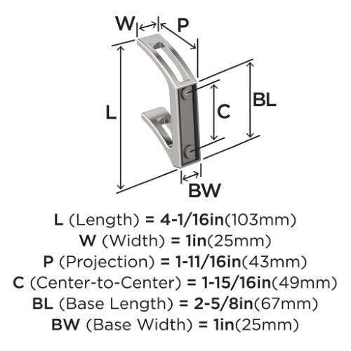 Avid Zinc Polished Chrome Hook 2