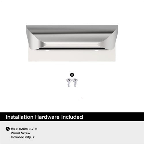 Streamline Tab Zinc Polished Chrome Cabinet Pull 11