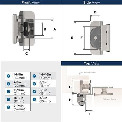 Decorative Hinges Steel Polished Chrome Cabinet Hinge 2