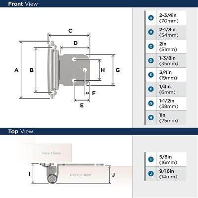 Decorative Hinges Steel Polished Chrome Cabinet Hinge 2