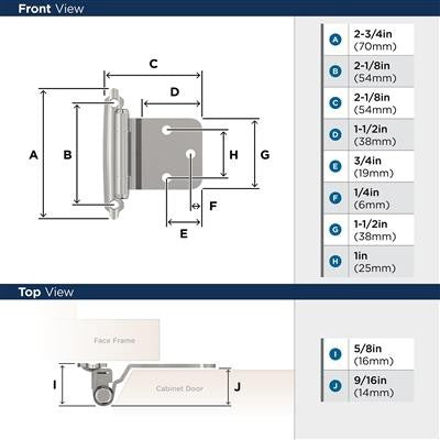 Decorative Hinges Steel Polished Chrome Cabinet Hinge 2