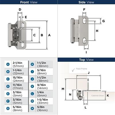 Decorative Hinges Steel Polished Chrome Cabinet Hinge 2