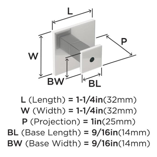 Appoint Zinc Polished Chrome Cabinet Knob 2