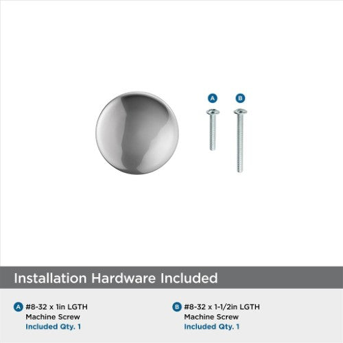 Era Zinc Polished Chrome Cabinet Knob 2