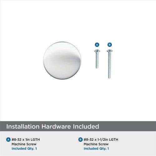 Riva Zinc Polished Chrome Cabinet Knob 5