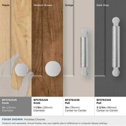 Balata Zinc Polished Chrome Cabinet Knob 15