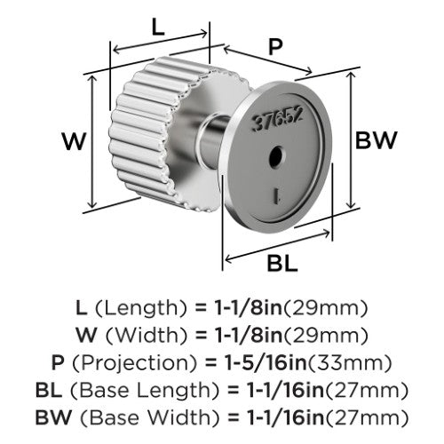 Ballard Zinc Polished Chrome Cabinet Knob 4