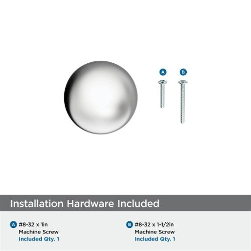 Cowrie Zinc Polished Chrome Cabinet Knob 3