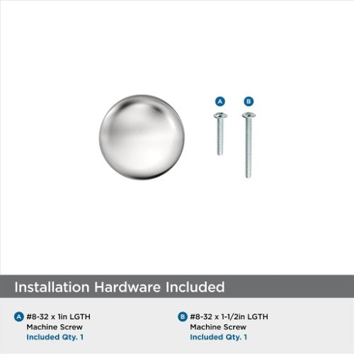 Edona Zinc Polished Chrome Cabinet Knob 4