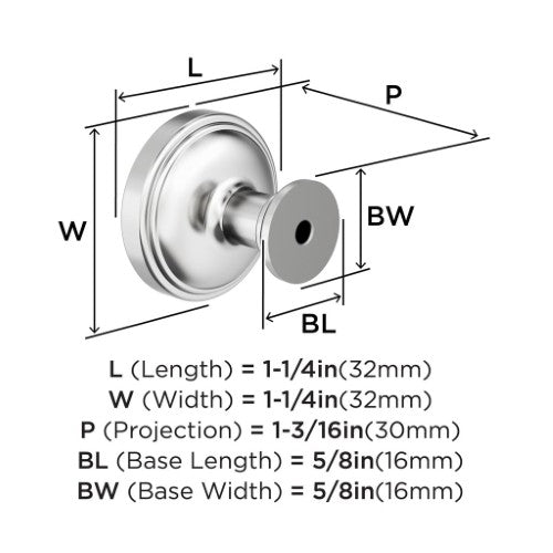 Enlivity Zinc Polished Chrome Cabinet Knob 2