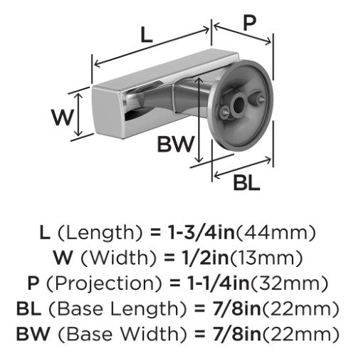 Everett Zinc Polished Chrome Cabinet Knob 6