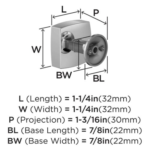 Everett Zinc Polished Chrome Cabinet Knob 4