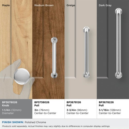 Factor Zinc Polished Chrome Cabinet Knob 4