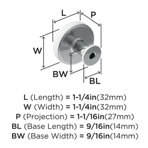 Factor Zinc Polished Chrome Cabinet Knob 2