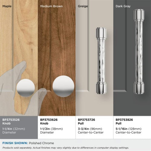 Fairfax Zinc Polished Chrome Cabinet Knob 11