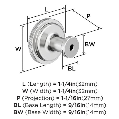 Faraday Zinc Polished Chrome Cabinet Knob 3
