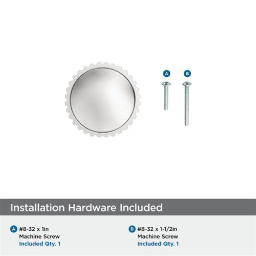 Farewind Zinc Polished Chrome Cabinet Knob 5