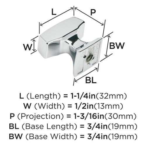 Mulholland Zinc Polished Chrome Cabinet Knob 3