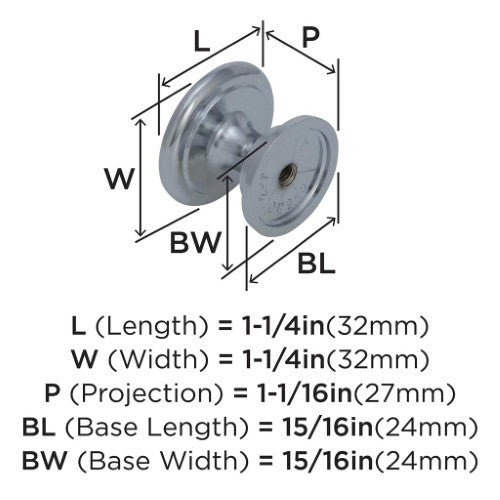 Ravino Zinc Polished Chrome Cabinet Knob 2