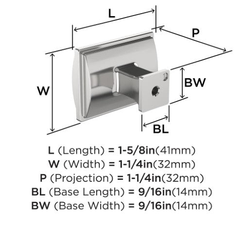Townsend Zinc Polished Chrome Cabinet Knob 4